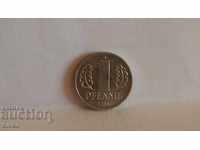 Монета ГДР 1 пфениг 1984