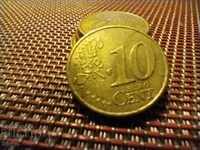 Монета Гърция 10 лепта евро 2002