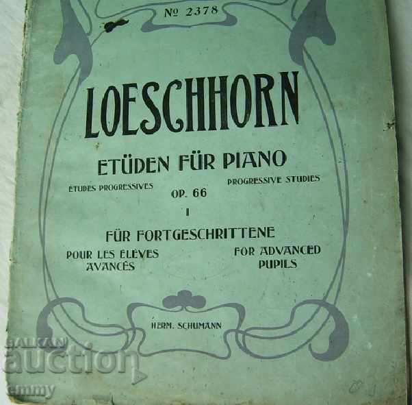 Etude pentru pian de Albert Löschorn Opus 66 pentru studenți avansați cu preț 16.00 BGN | € 8.18