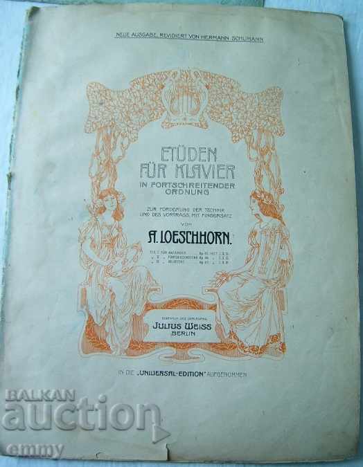 Licitație Etude pentru pian de Albert Löschorn Opus 66 pentru studenți avansați