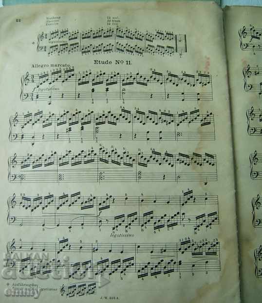 Etude pentru pian de Albert Löschorn Opus 66 pentru studenți avansați - 6