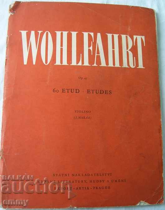 Etude για βιολί Etude 60 Franz Wolfart