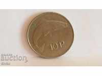 Монета Ирландия 10 пенса 1978