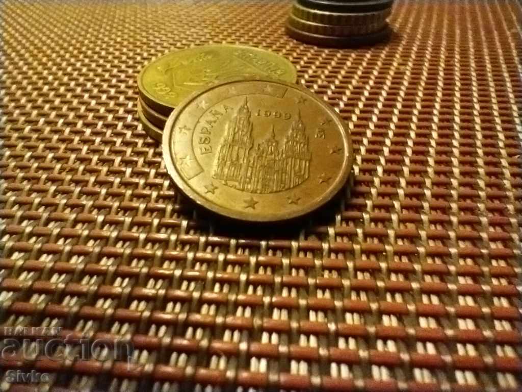 Coin Spain 2 cents 1999 with price 0.09 BGN | € 0.05 Coin Spain 2 cents 1999 with price 0.09 BGN | € 0.05
