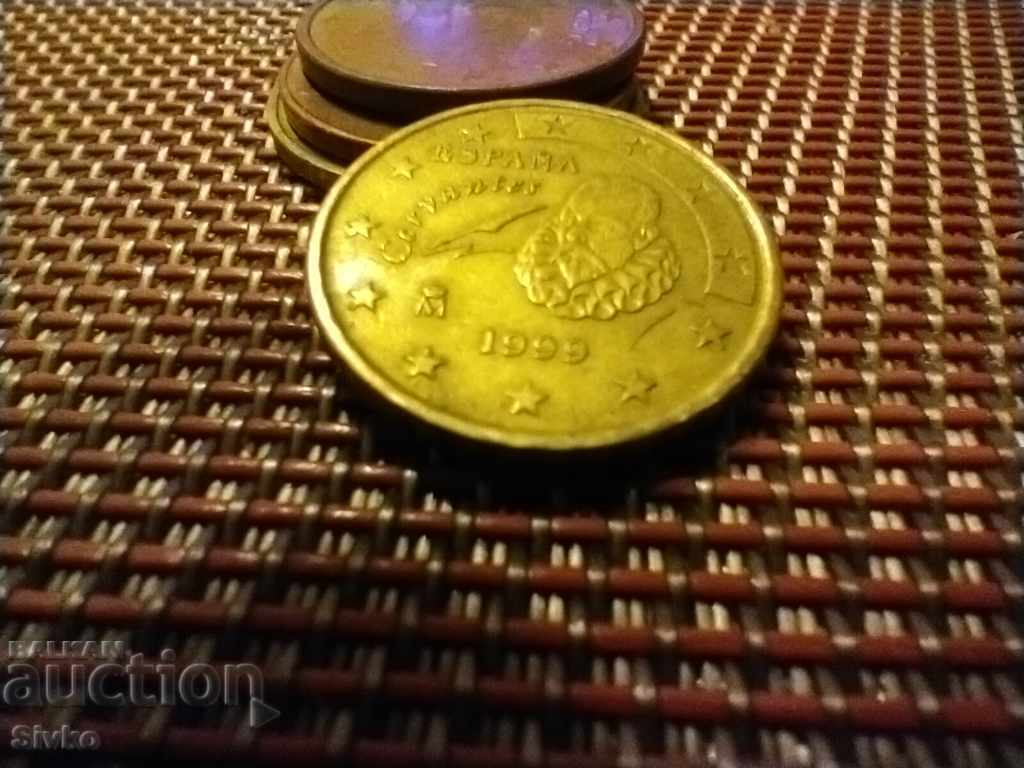 Monedă Spania 10 cenți 1999 cu preț 0.25 BGN | € 0.13