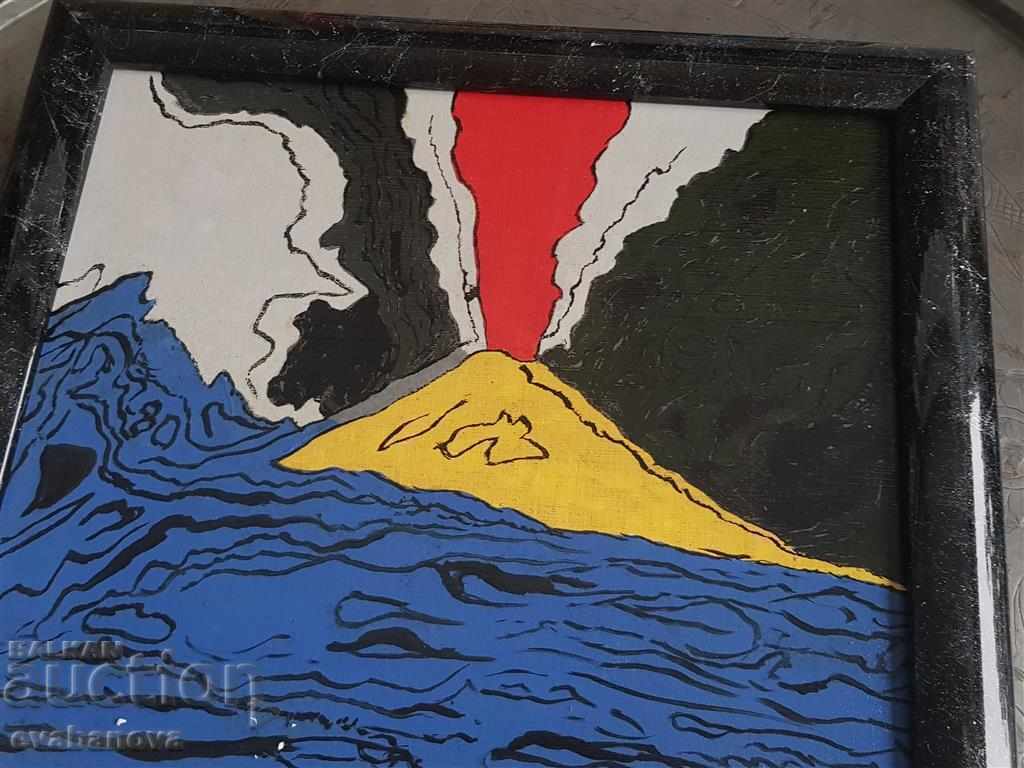 Δημοπρασία Έλαιογραφία Βεζούβιος σε στυλ Pop Art του Άντι Γουόρχολ