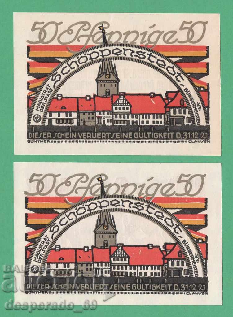 (¯`'•.¸NOTGELD (гр. Schöppenstedt) 1921 UNC -10 бр.банкноти - 6 (¯`'•.¸NOTGELD (гр. Schöppenstedt) 1921 UNC -10 бр.банкноти - 6