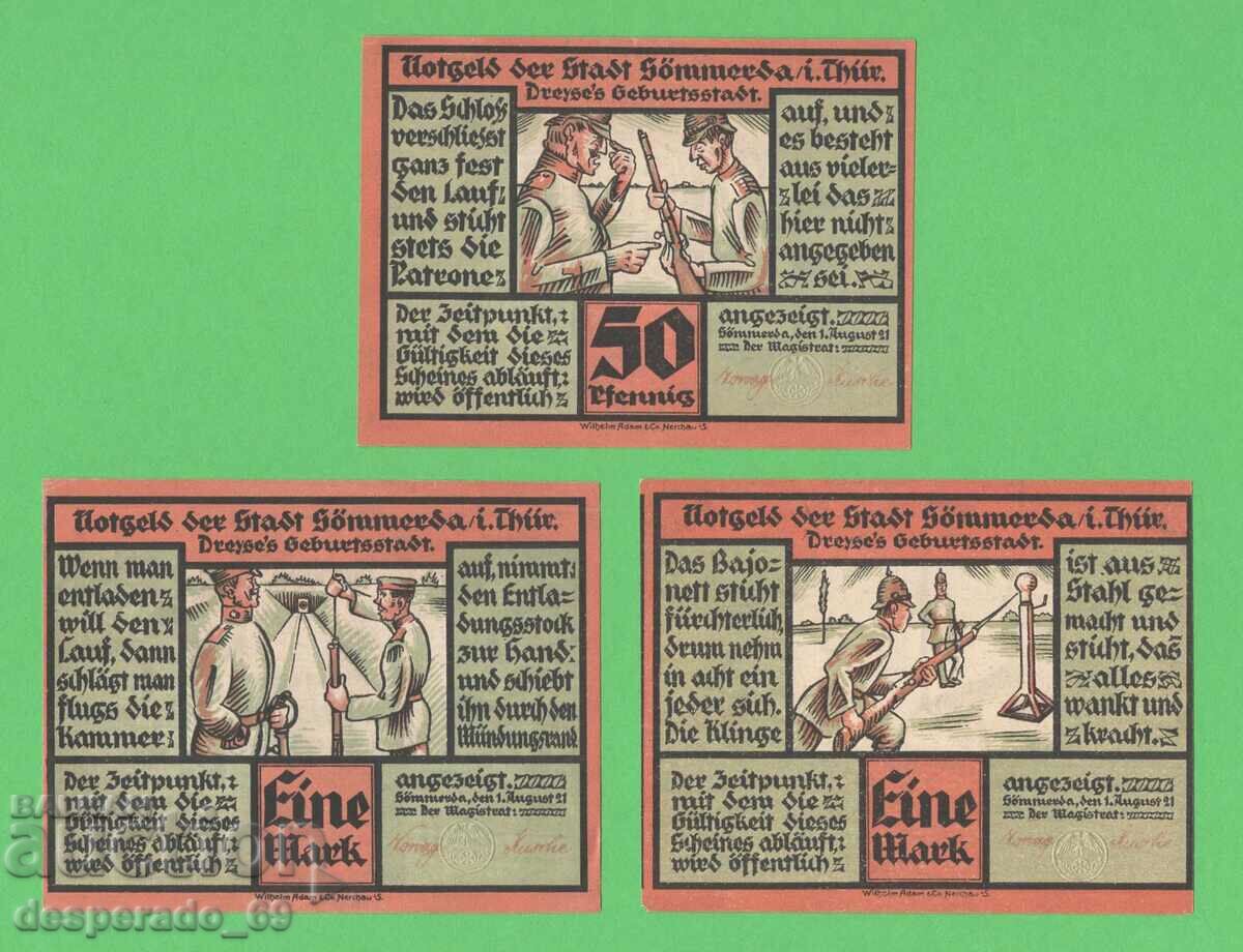 Auction  (¯`'•.¸NOTGELD (city Sömmerda) 1921 UNC -6 pcs. banknotes¸.•'´¯)