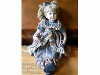 Porcelain DOLL, large, very handmade, limited