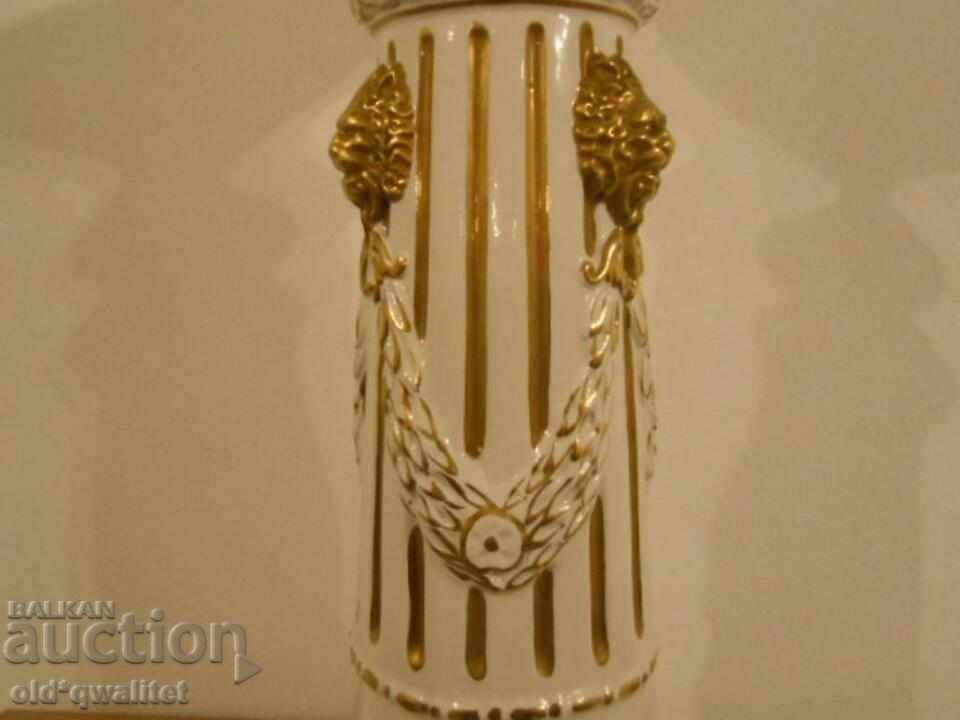 Italian PORCELAIN column gold ornaments details, stamps - 5 Italian PORCELAIN column gold ornaments details, stamps - 5