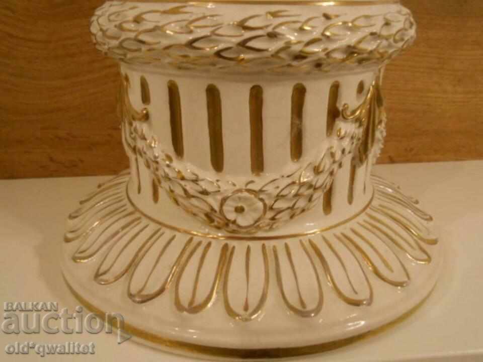 Italian PORCELAIN column gold ornaments details, stamps - 6 Italian PORCELAIN column gold ornaments details, stamps - 6