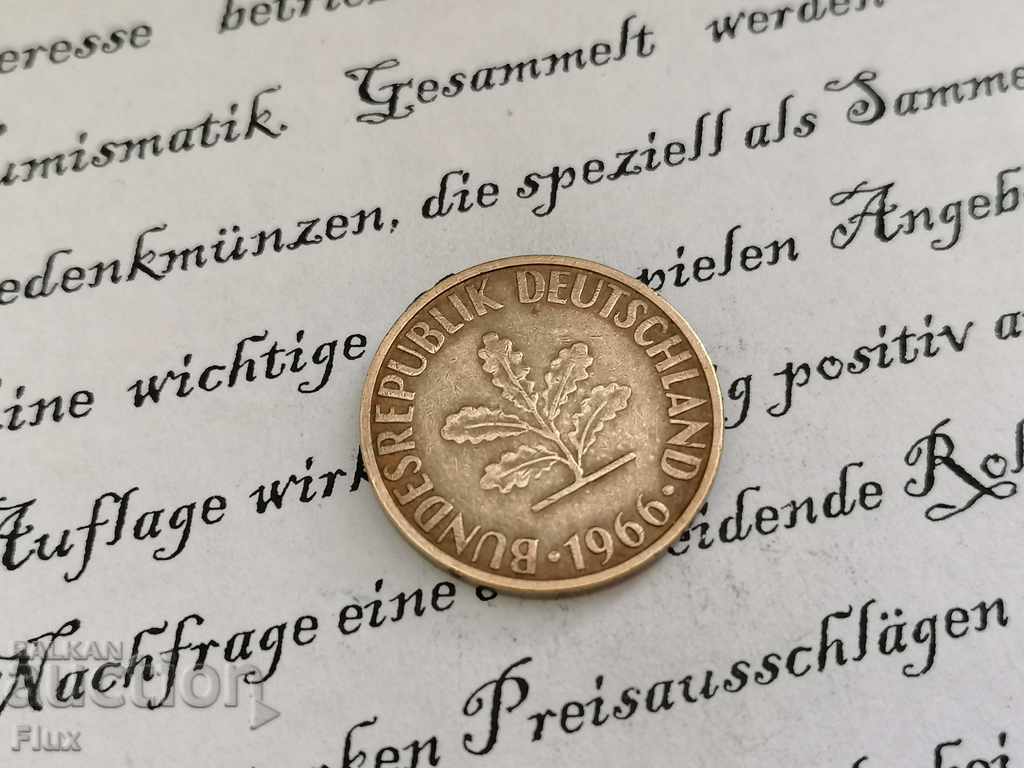 Νόμισμα - Γερμανία - 10 pfennigs 1966; Σειρά G με τιμή 1.00 BGN | € 0.51