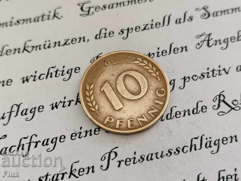 Νόμισμα - Γερμανία - 10 pfennigs 1966; Σειρά G