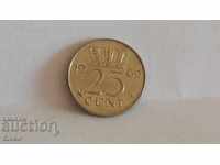 Coin Netherlands 20 σεντ 1969