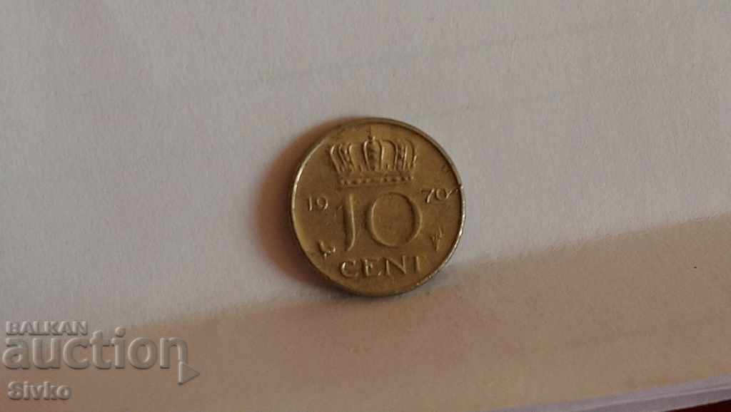Coin Netherlands 10 σεντ 1970