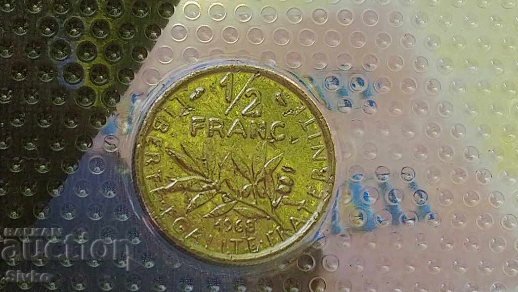 Coin France half franc 1968 with price 4.99 BGN | € 2.55 Coin France half franc 1968 with price 4.99 BGN | € 2.55