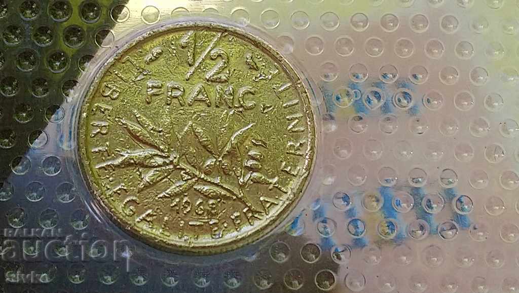 Auction Coin France half franc 1968 Auction Coin France half franc 1968