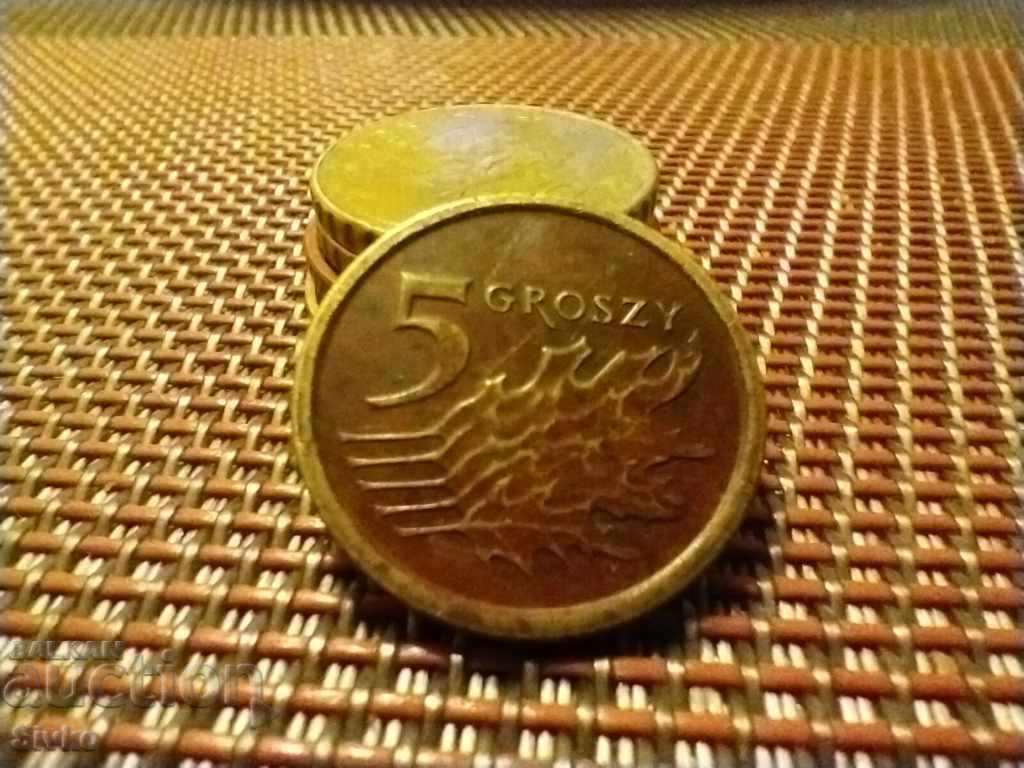 Coin Poland 5 groschen 2016