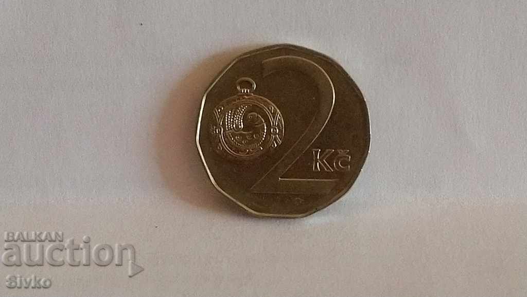 Монета Чехия 2 крони 1994