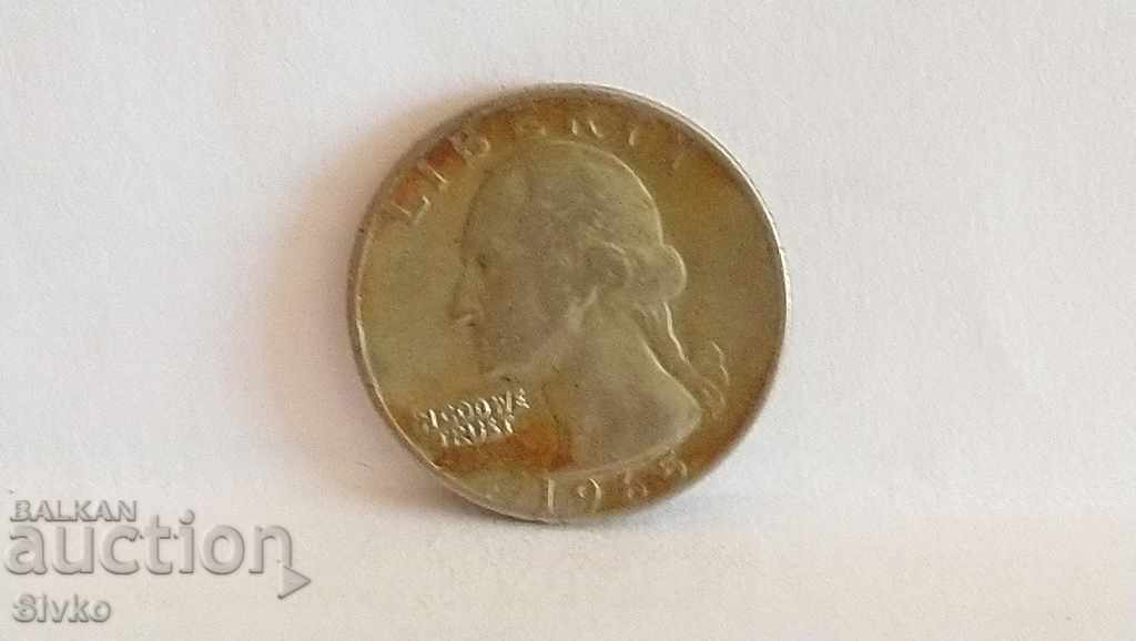 Τρίμηνο 1965 του νομίσματος ΗΠΑ με τιμή 0.99 BGN | € 0.51 Τρίμηνο 1965 του νομίσματος ΗΠΑ με τιμή 0.99 BGN | € 0.51