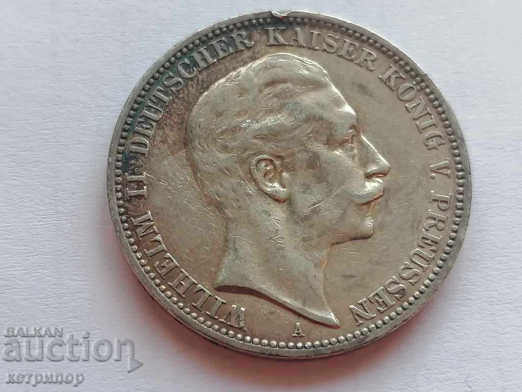 3 mărci Prusia 1910 A argint. Germania cu preț € 65.00 | 127.13 BGN