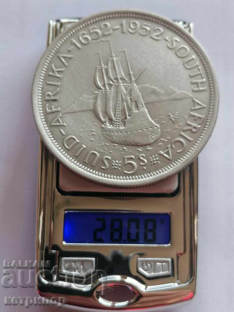 Auction  5 Shillings South Africa 1952 silver coin