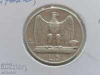 5 лири Италия сребърна 1927г