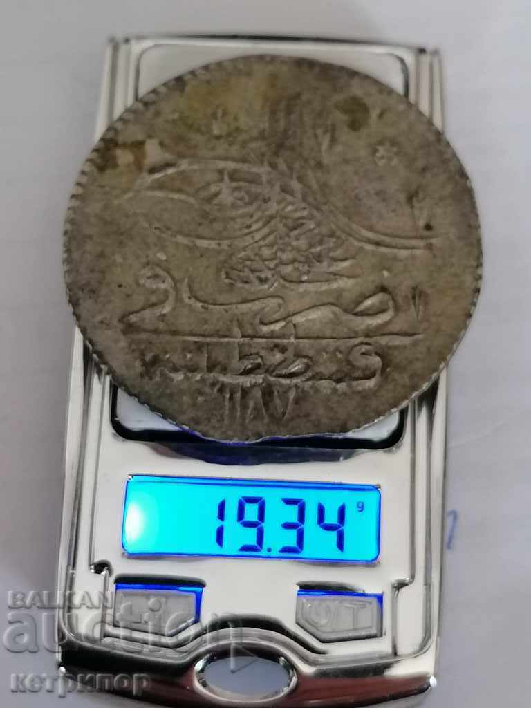 Auction 1 kurush 1187/5 Turkey silver Ottoman Auction 1 kurush 1187/5 Turkey silver Ottoman