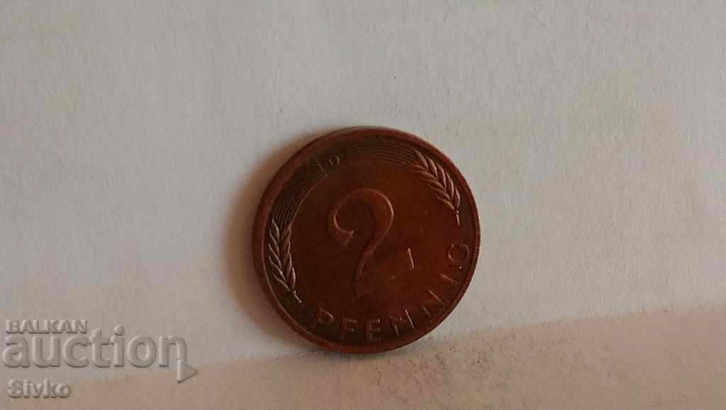 Monedă Germania 2 pfennigs 1983
