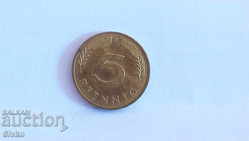 Монета Германия 5 пфенига 1990