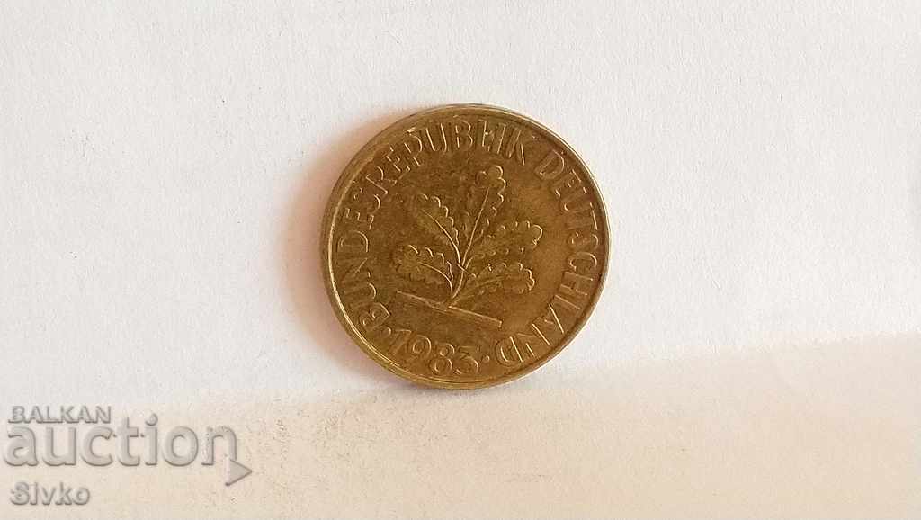 Coin Germany 10 pfennig 1983 with price 0.35 BGN | € 0.18 Coin Germany 10 pfennig 1983 with price 0.35 BGN | € 0.18