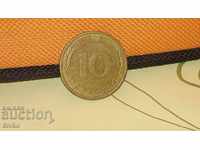 Monedă Germania 10 pfennig 1988