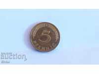 Монета Германия 5 пфенига 1994