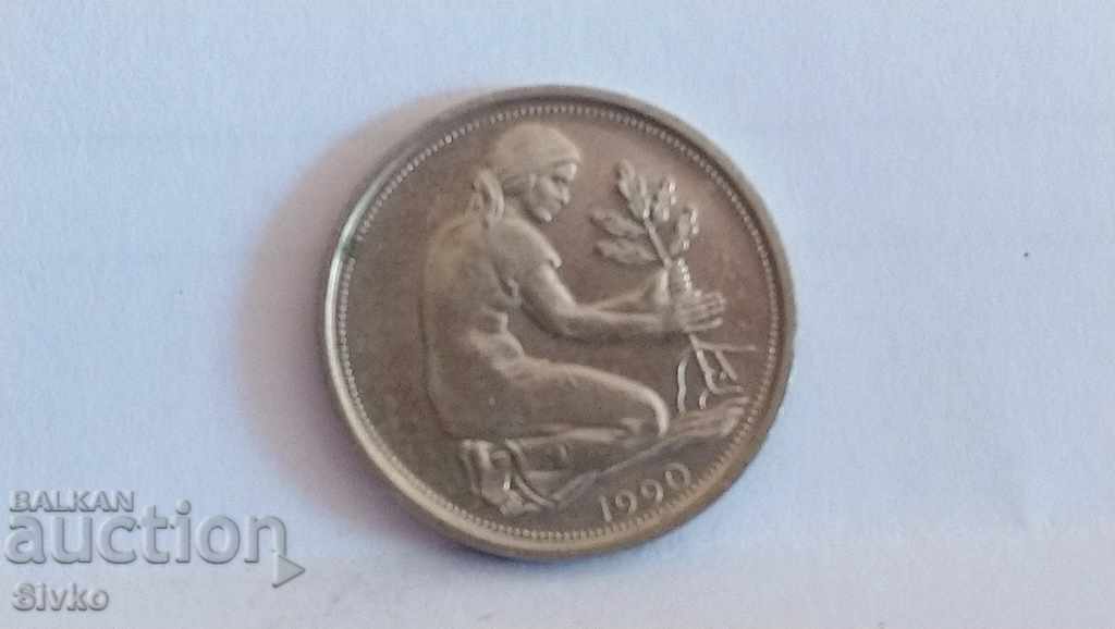 Coin Germany 50 pfennigs 1990 with price 0.75 BGN | € 0.38 Coin Germany 50 pfennigs 1990 with price 0.75 BGN | € 0.38
