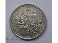 5 франка сребро Франция 1961 - сребърна монета #2