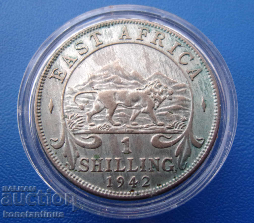 British East Africa 1 Shilling 1942 Silver Rare