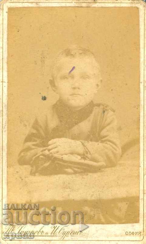 СТАРА ФОТОГРАФИЯ - КАРТОН - ТОМА ХИТРОВ;БУРЕШ – СОФИЯ- М0766