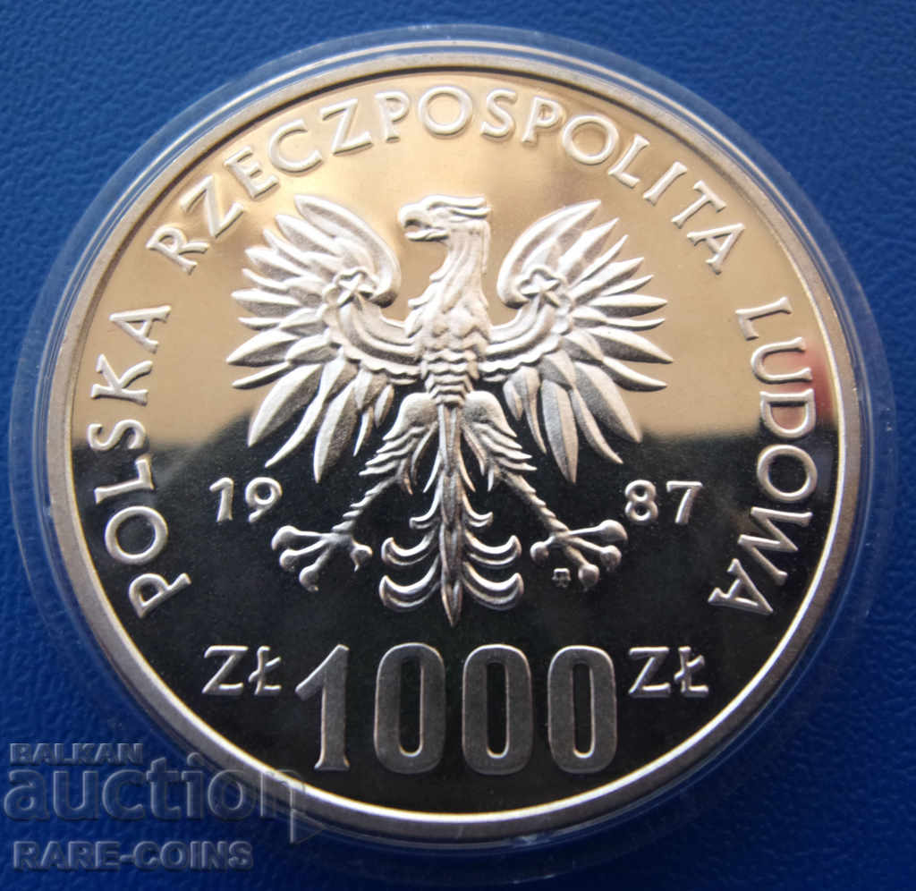 Polonia TRIAL 1000 PLN 1987 Silver Ex. Rar Original cu preț € 69.02 | 134.99 BGN