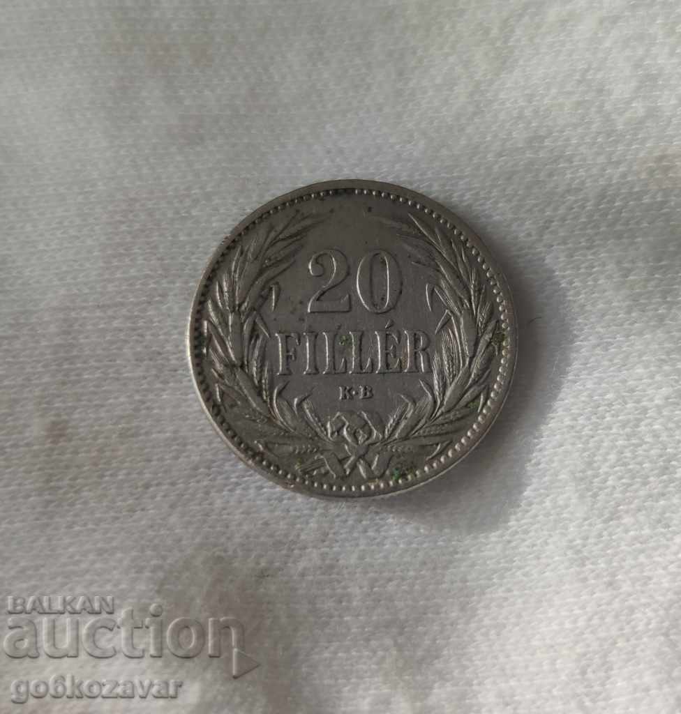 Hungary 20 fillers 1894 K#25 with price 1.70 BGN | € 0.87 Hungary 20 fillers 1894 K#25 with price 1.70 BGN | € 0.87