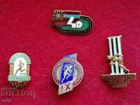 4 USSR sports badges.