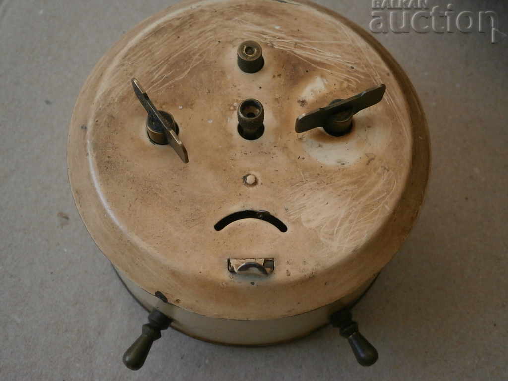 antique alarm clock in a wooden box PETER - 6