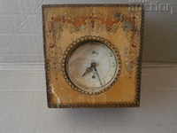 antique alarm clock in a wooden box PETER
