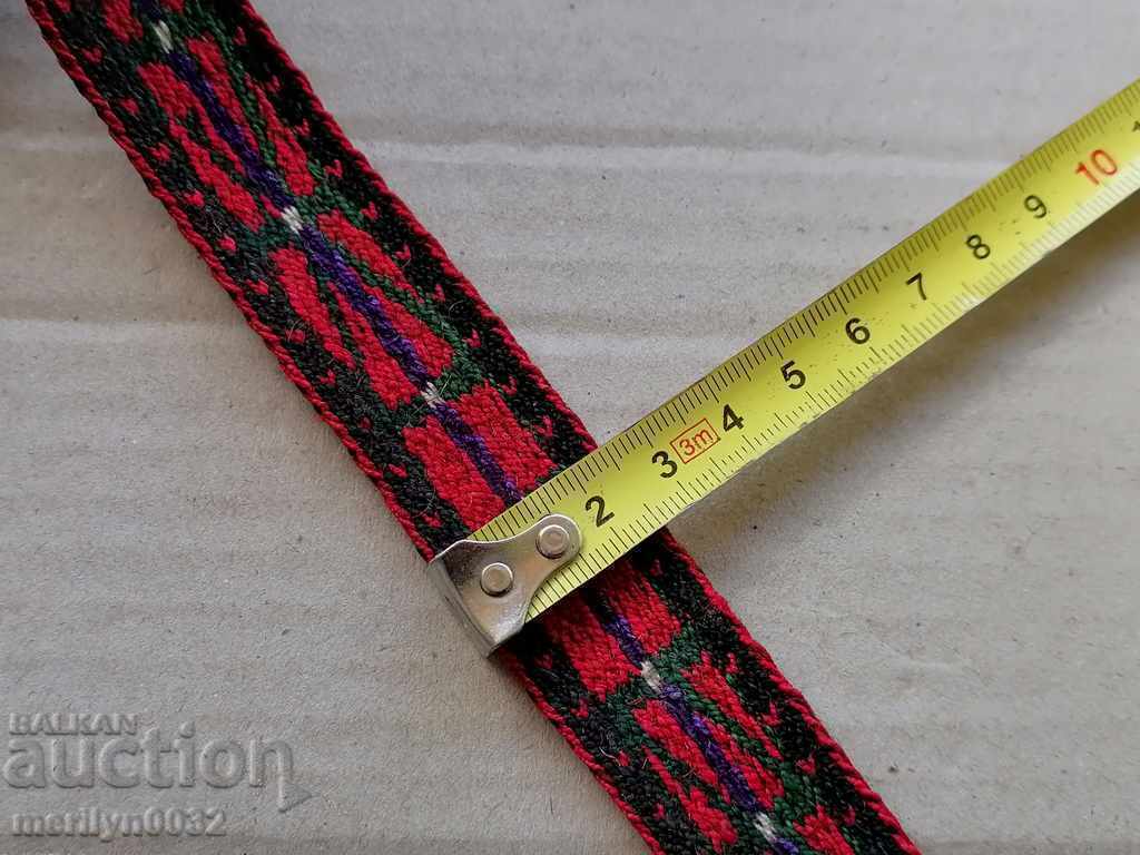 Livrarea Curea tricotată manual 285 cm mărgele albastre Costum centură curea