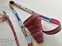 Hand-knitted belt 285cm beads blue belt belt costume