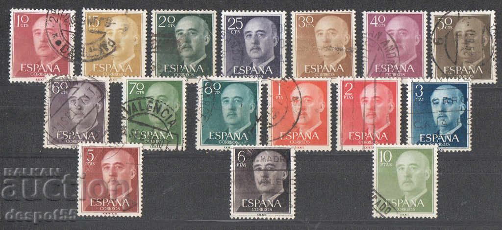 1955. Spain. For regular use - General Franco.
