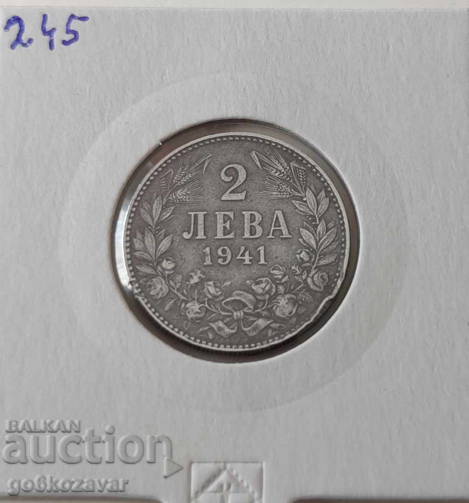 Bulgaria 2 BGN 1941 iron. Top coin!