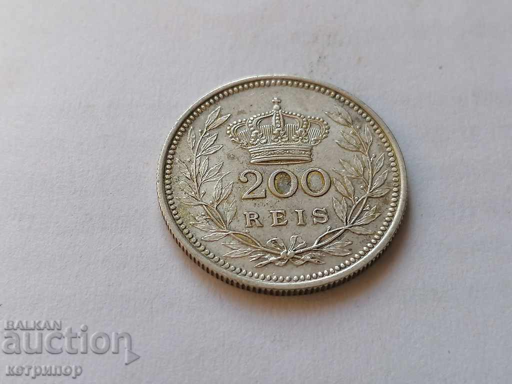 200 reĭsa Πορτογαλίας 1909 ασημένια 200 reĭsa Πορτογαλίας 1909 ασημένια