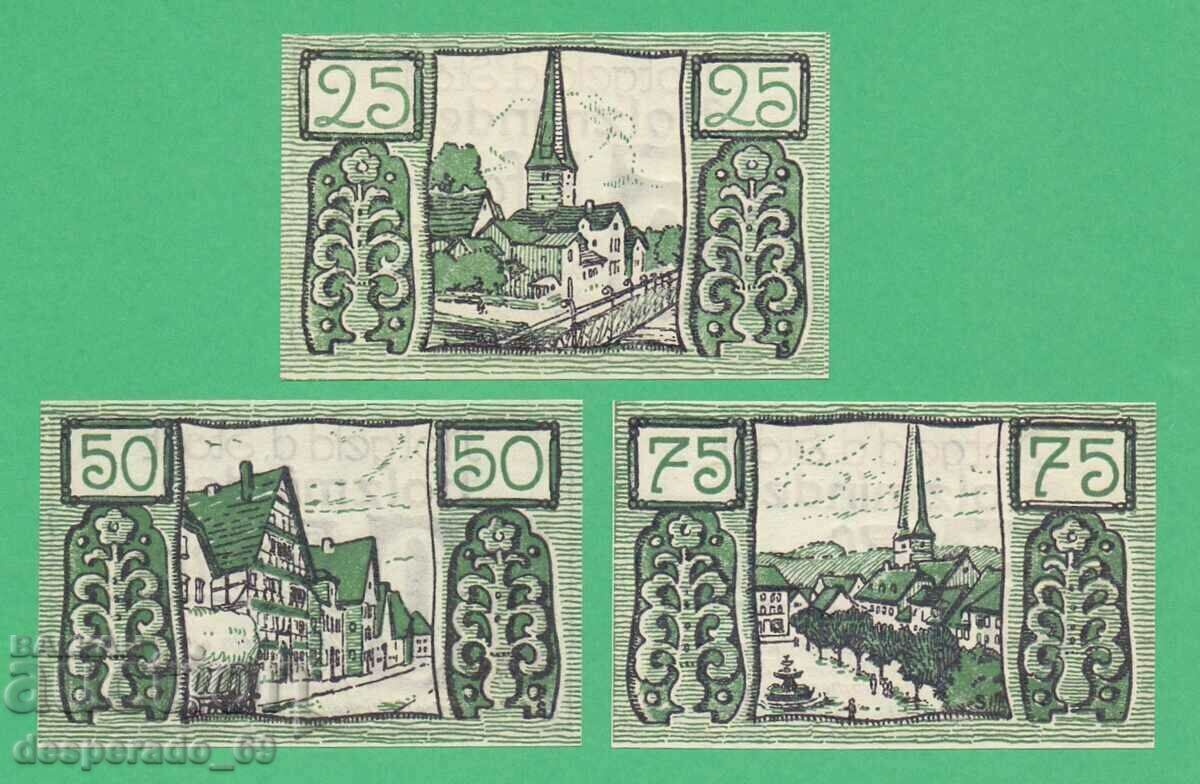 (¯`'•.¸NOTGELD (city Holzminden) 1922 UNC -3 pcs. banknotes '´¯)