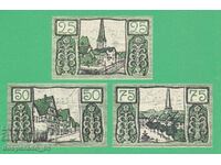 (¯`'•.¸NOTGELD (orașul Holzminden) 1922 UNC -3 buc. bancnote '´¯)