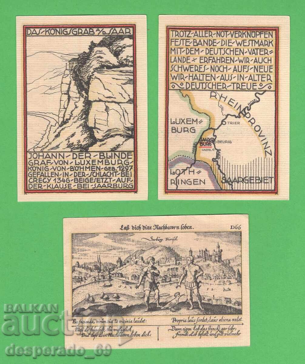 Licitație (¯`'•.¸NOTGELD (or. Saarburg) 1921 UNC - 6 bancnote¸.•'´¯)